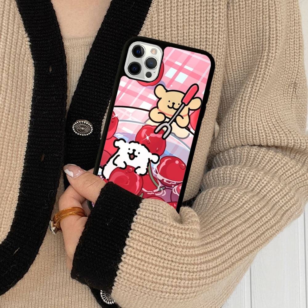 Maltese Cute Line Puppy Dog PC+TPU Phone Case For IPhone 17 16 15 14 13 12 11 Pro Max Plus Kawaii Cartoon Cover