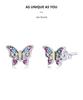 Yinziyun Insect Stud Earrings: Exquisite Butterfly & Dragonfly with Pave Diamond, 925 Sterling Silver