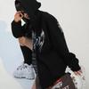 Dámské Hip Hop Streetwear Mikiny Dámská bunda Butterfly Potisk Kabát Goth Harajuku Y2k Estetické oblečení Grunge Punk Bunda na zip