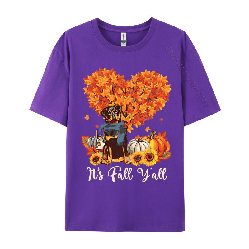 Its Fall Yall Rottweiler Lovers Thank Tshirt England Style Top Tshirts Cotton Men Tops Shirts T Shirts For Men