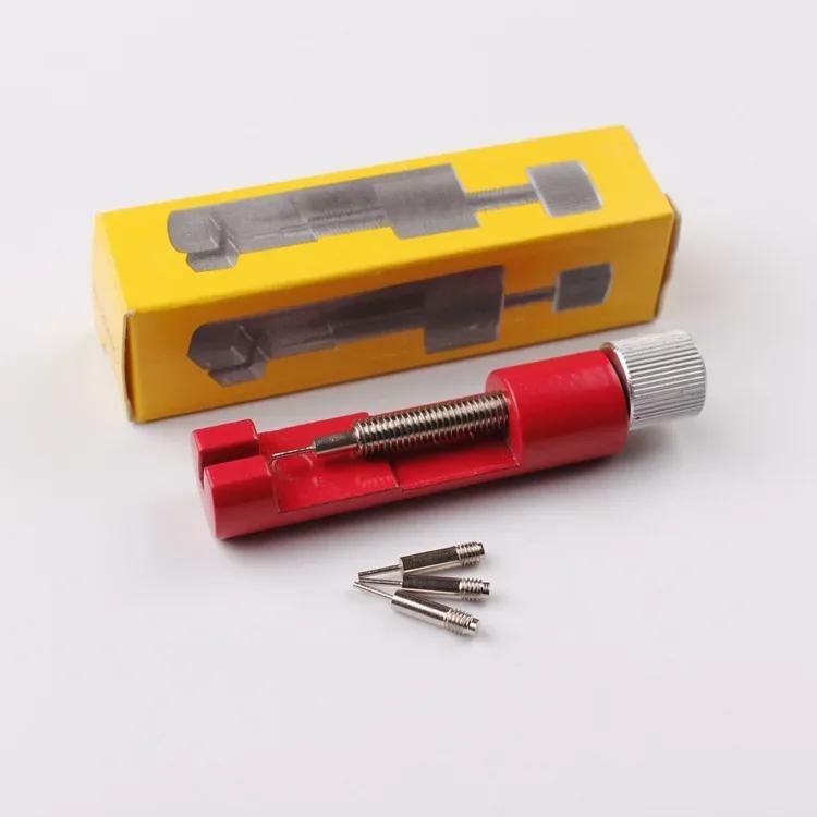 Metall Uhrenreparaturwerkzeug Armband Gliedstift Entferner für Uhrmacher mit Packung mit 3 Ersatzstiften Mini Uhrenarmband Werkzeuge Entferner Einstellen