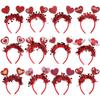 Wedding Decoration Headband  Love Heart Hair Hoop Party Supplies Headband Eye Catching Valentine'S Day Headband For Photo