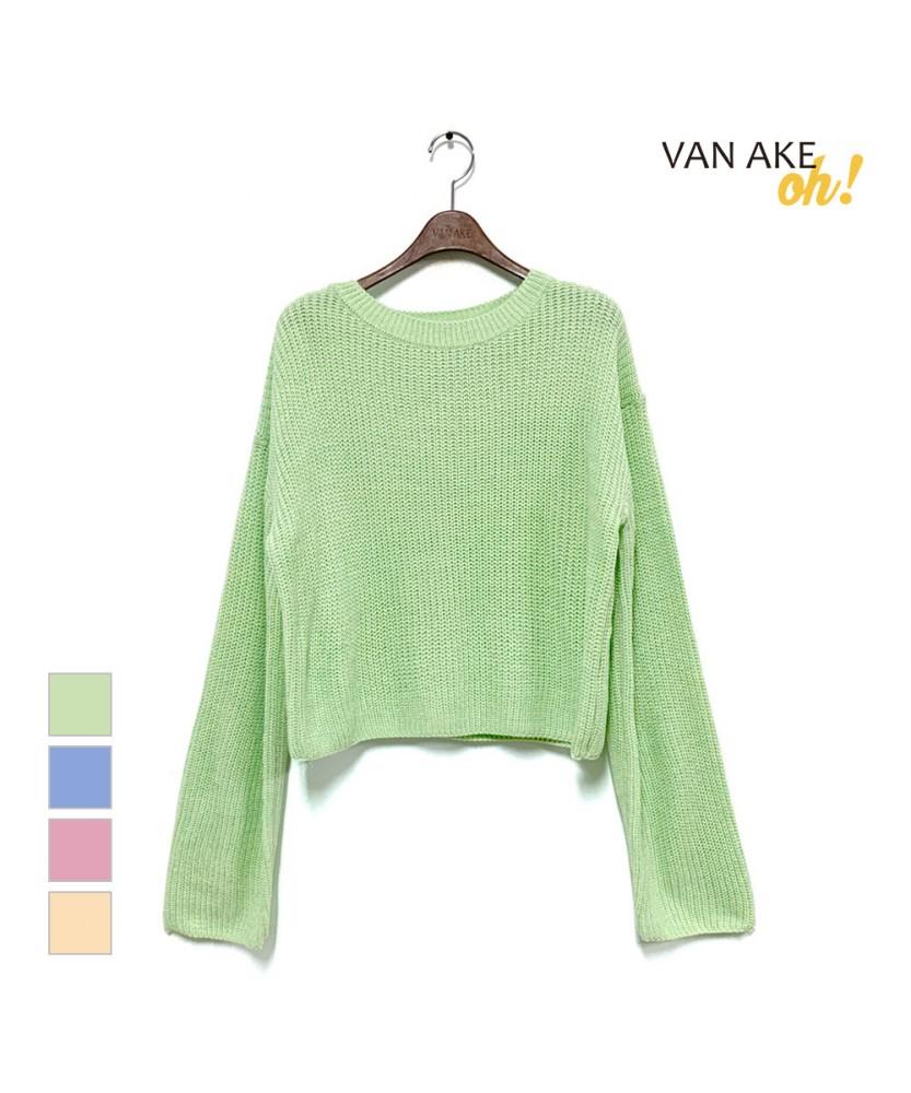 VANAKE Tone-On-Tone Crop Knit_Ob12Knme03Z