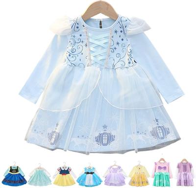 [monoii] Prinzessinnenkleid für Kinder, Cinderella Einteiler, Kinder Schürzenkleid, Mädchen Prinzessinnenkleid, Prinzessinnenkostüm für Kinder, Halloween Kostüm (120
