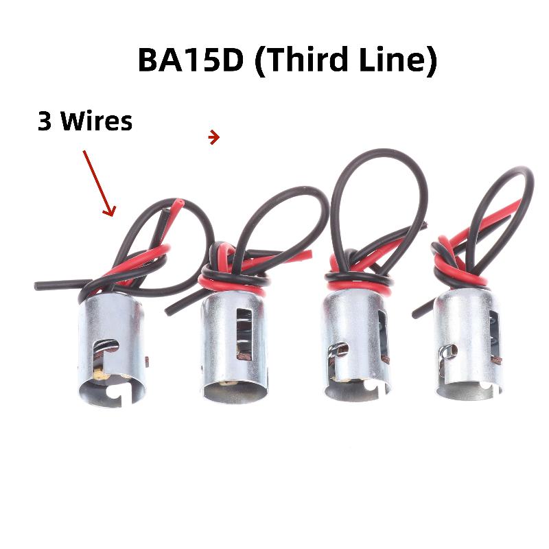 4Pcs Car Brake Light Turn Signal Light Harness Led Lamp Adapter Ba15D Led Light Bulb Socket Holder Diy Accessories