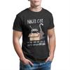Ninja Cat Japanese Samurai Cat Retro TShirt for Men Novelty 100 Cotton Printed Mens Graphic Tshirts Plus Size Men Clothing