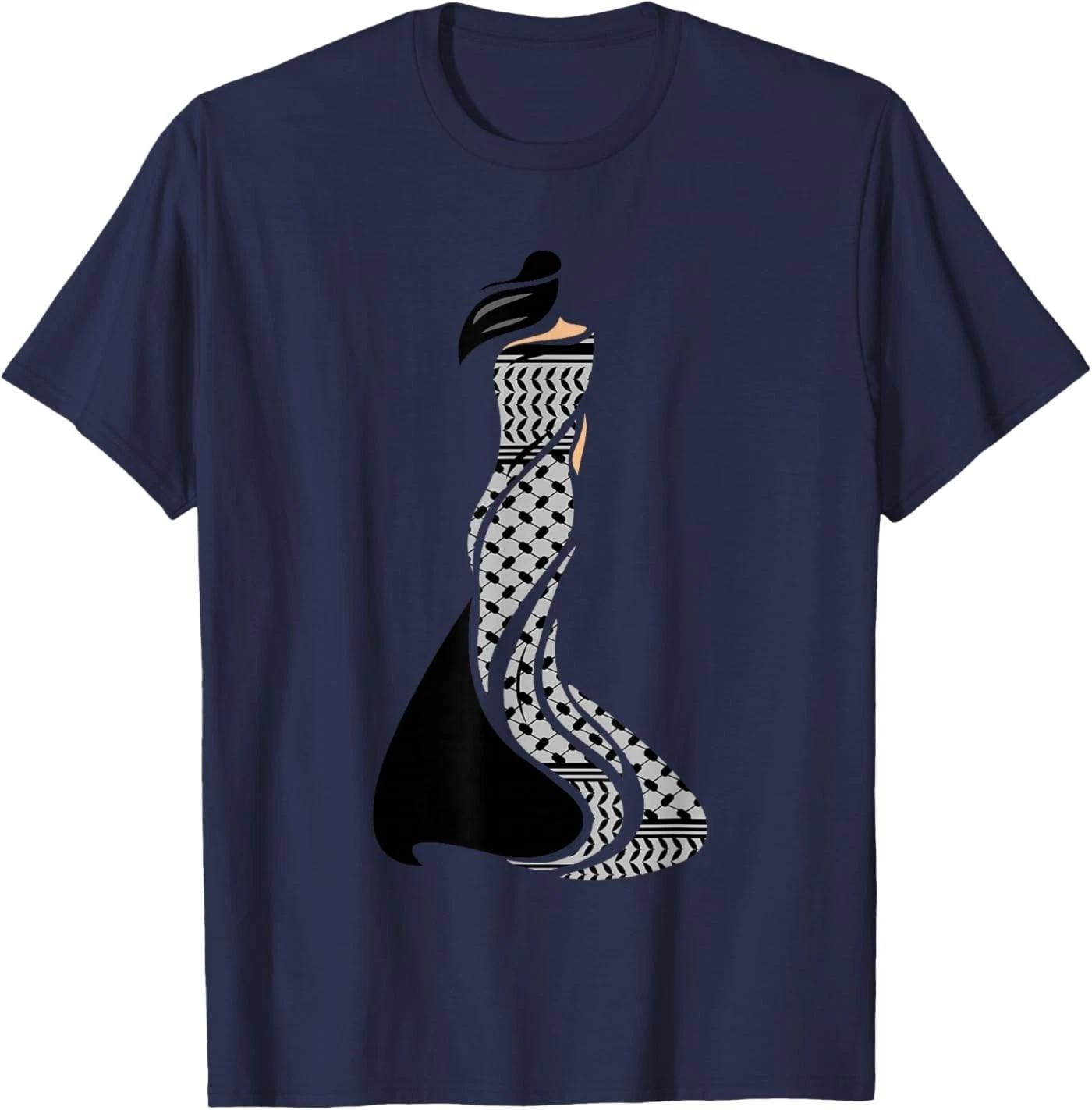 Palestine T-shirt Palestinian Girl With Kofia Dress Unisex T-Shirt XL