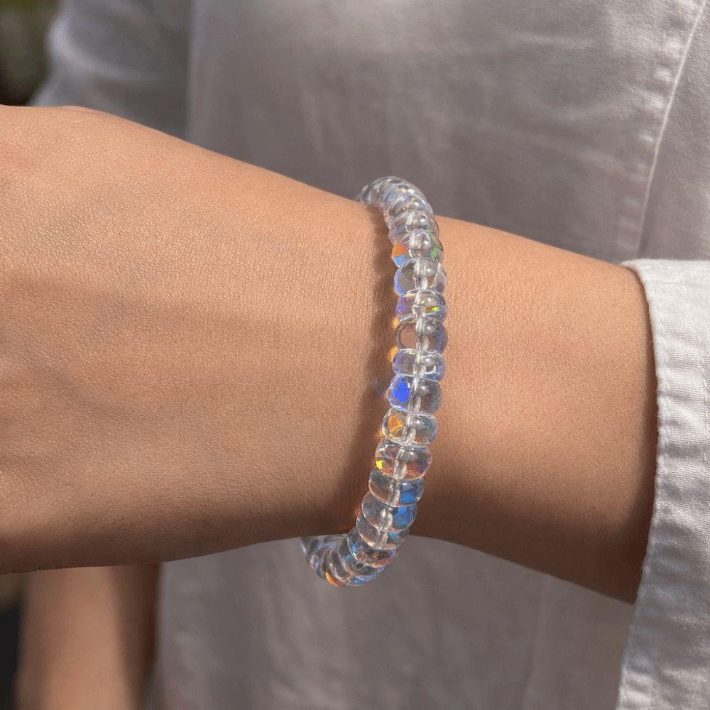 Elegant Stretchable Bracelet Elastic Cord Fashion Jewelry Laser Crystal Bracelet  Meditation