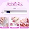 Handheld UV LED Nail Lamp Mini Portable Nail Dryer with Two Timer Settings Rechargeable Quick Drying Manicure Lamp Flashlight