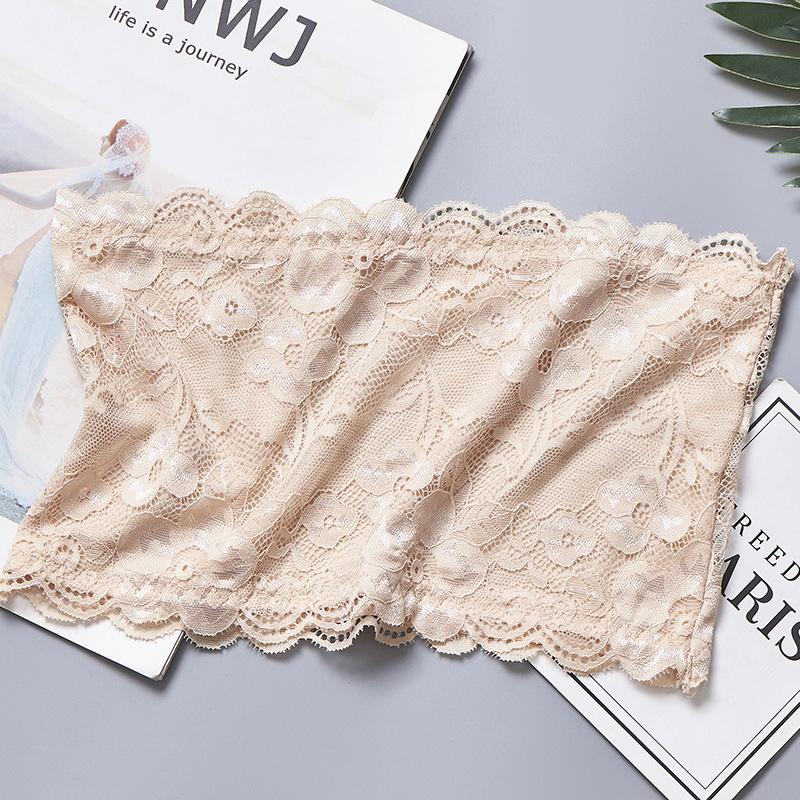 

Кружевной топ-бюстгальтер без бретелек - женское невидимое нижнее белье без подкладки One Size телесный