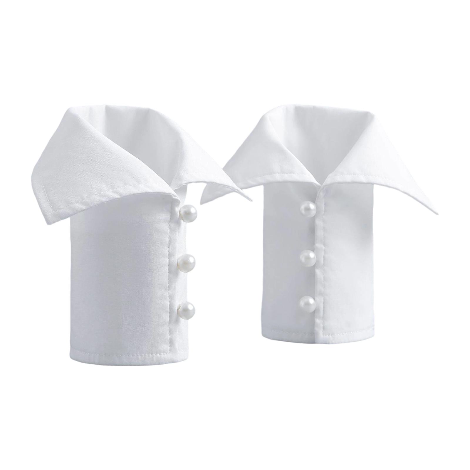 

Versatile Wrist Cuff Sleeve Cuffs Set Detachable Hand Sleeves for Sweater Women False Wristband Accessories білий
