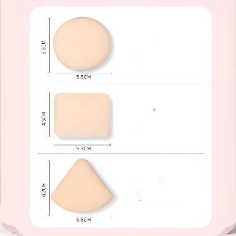5Pcs Round Square Triangle Shape Makeup Sponge Puff Dry Wet Dual-Use Soft Cotton Candy Air Cushion Foundation Powder Puff