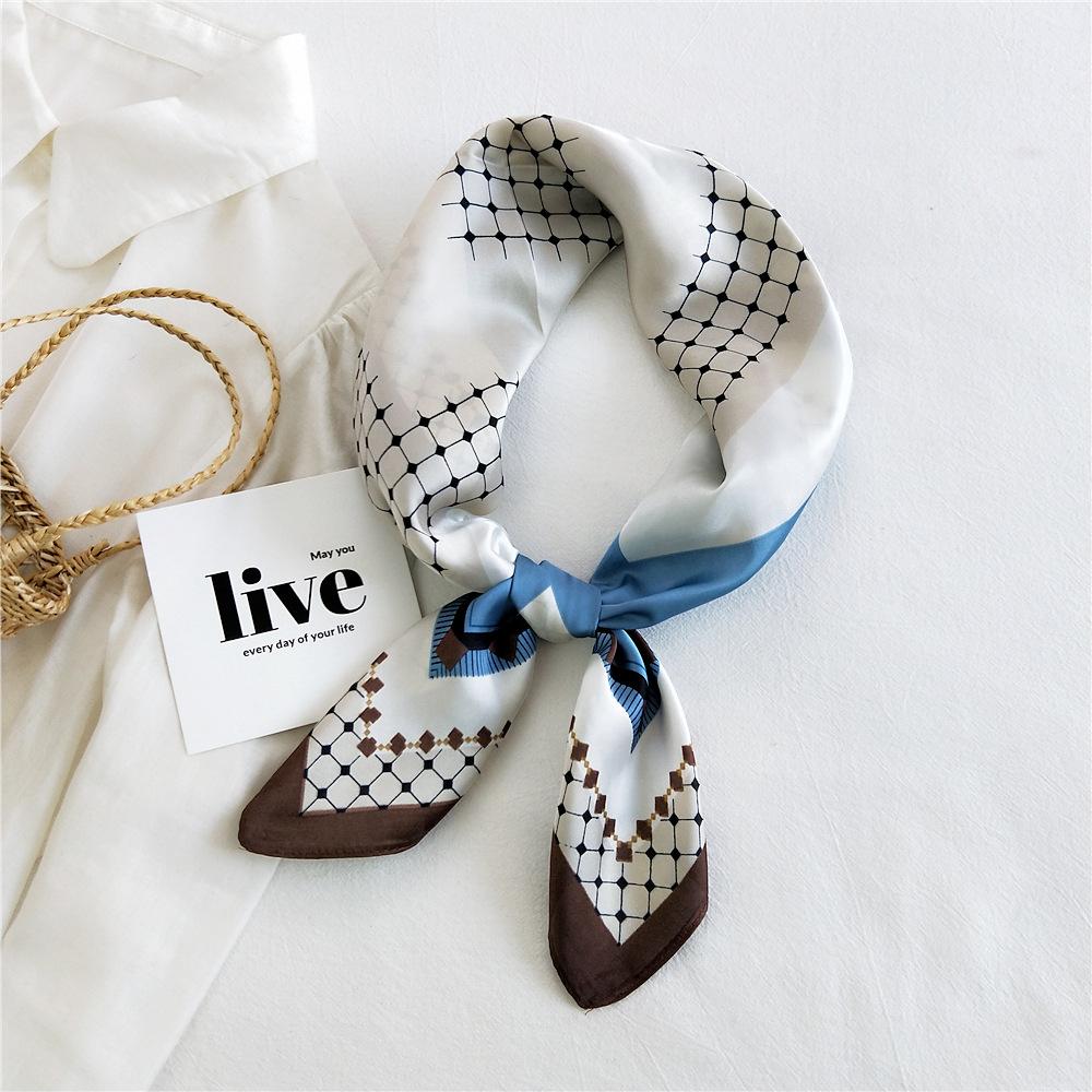 Módní Dekorace Šála Páska do vlasů Vázanka Vlasy 70 Malý čtvercový šátek Hedvábný šátek Dámské jarní a podzimní všestranný malý šátek Profesionální šátek