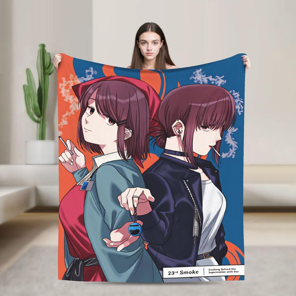 Smoking Behind The Supermarket With You Blankets Quality Super Soft Throw Blanket Winter Picnic Couch Chair Sofa Bed Bedspread