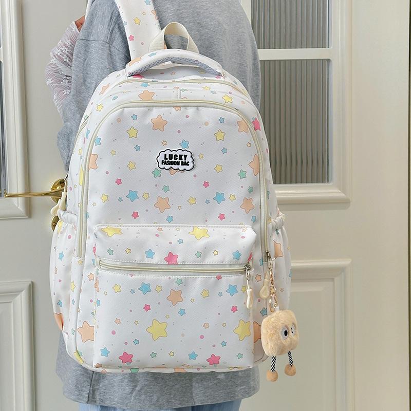 Schoolbag cute cartoon schoolbag junior high school girls high value ins large capacity simple lightweight backpack primary school backpack