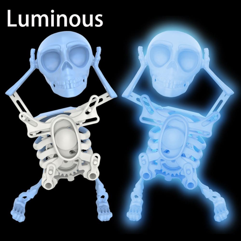 With Music Dancing and Swinging 3D Skull Toy with Lights Wind Up Skeletons New Dancing Skeleton