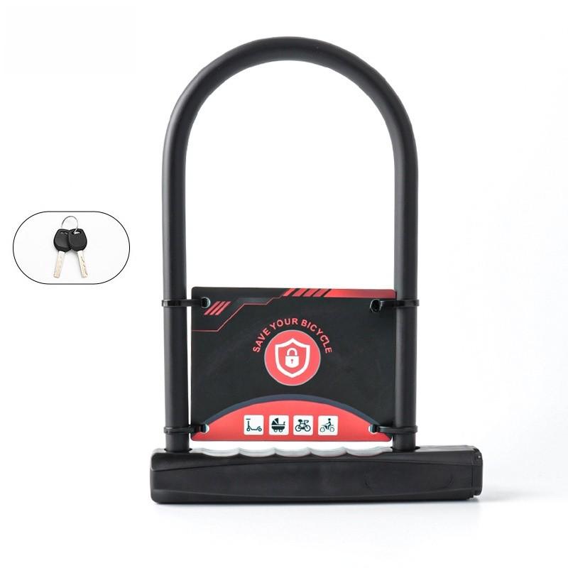 Heavy Duty Bike Lock With Abs Body And Keyed U Lock For Mountain Rides