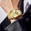 OLEVS Automatic Men's Business Dress Watch Stainless Steel Waterproof Classic Date Luxury Gold Watch 21