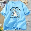 Kids T Shirt Funny Goose T-Shirt Graphic Tee Animal Humor Cute Goose Tee Girl Baby 2-14Y Clothing