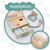 UMU Cash Register Toy Self-Checkout Set - Pretend Play Shopkeeper - Wooden Toy with Money and Bills - 35 Pieces - Educational Toy - Shopping Together
