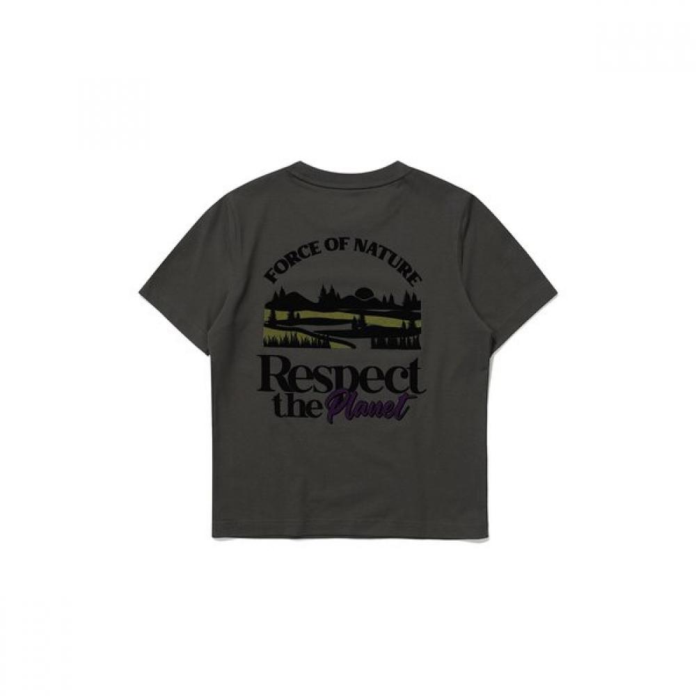 PlaneT Floppy T shirT  Charcoal 