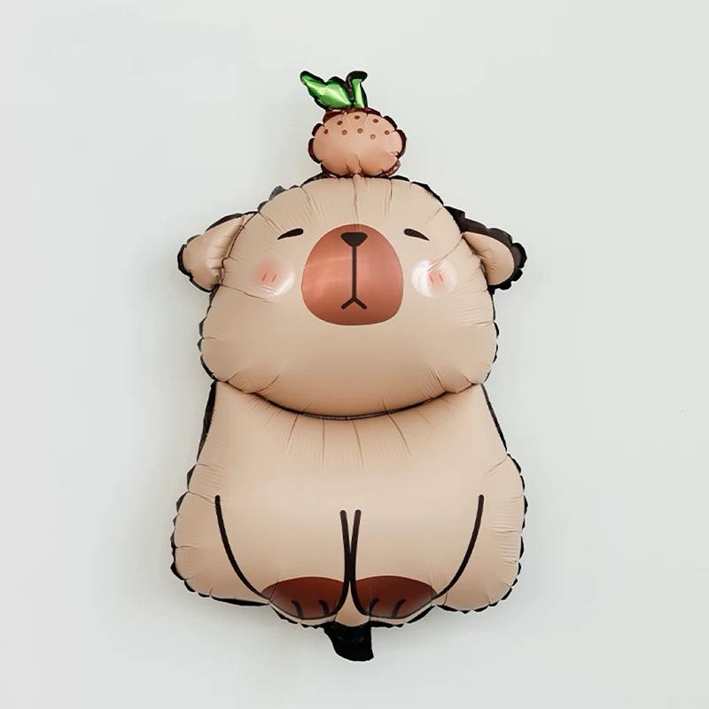 Capybara Party Luftballons Geburtstagsfeier Dekoration Capybara Aluminiumfolienballons Babyparty Jungen Mädchen Spielzeug Geschenke Partyzubehör
