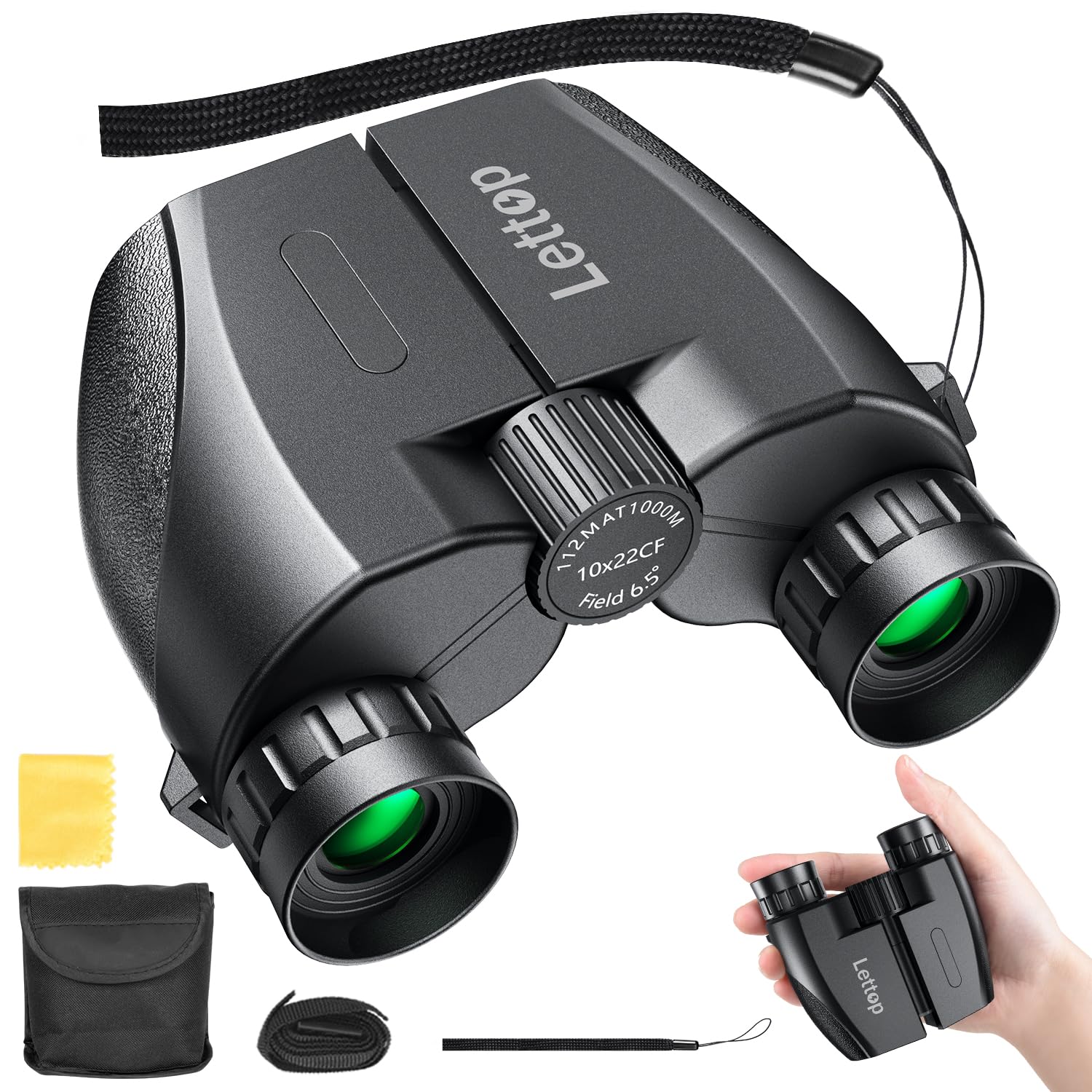 

Binoculars for 10x high opera adjustable magnification for opera vibration prevents environmentally friendly prevents motion eye width image чорний