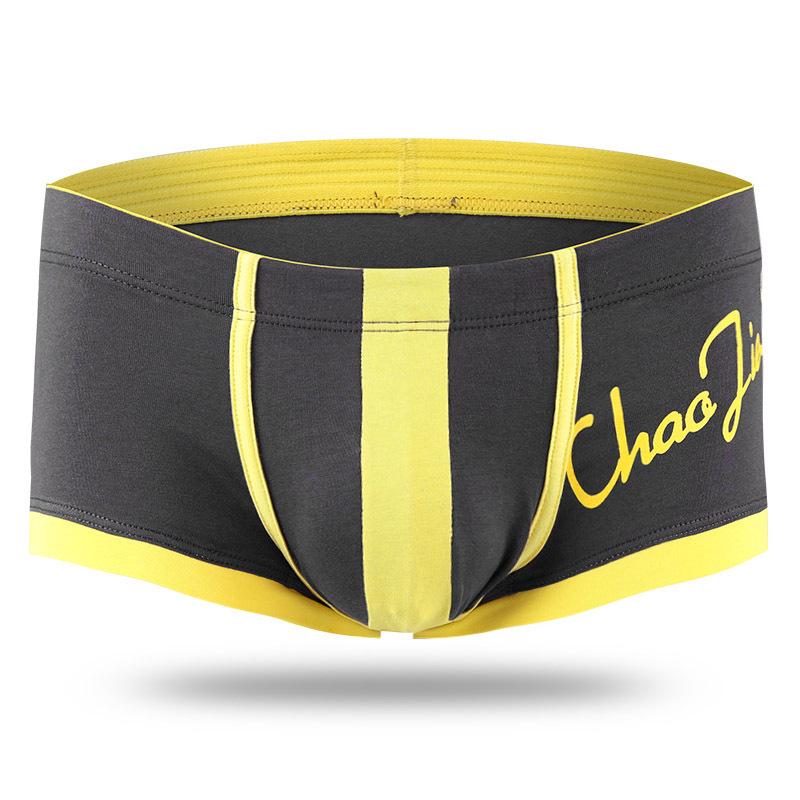Topyard Men's Low Waist Cotton Boxer Briefs - Breathable Teen Fashion Print