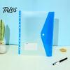 Dustproof Document Holder 11 Hole Clear File Folder for A4 Binders, Colorful Plastic with Project Organizer Snap Button & Label Slot, Transparent