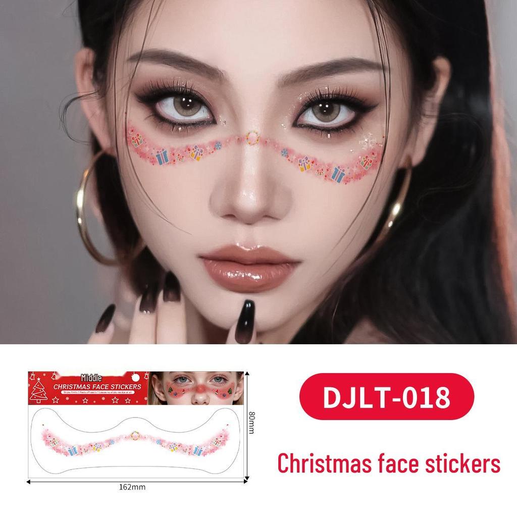 Christmas Tattoo Stickers: Easy-to-Remove Temporary Makeup Tattoos with Tree, Reindeer, and Snowflake Designs.