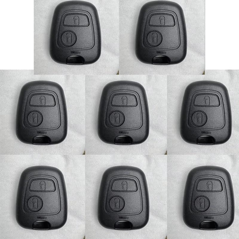 1-10pcs Key Case for Peugeot 106 107 206 207 306 307 406 407 For Citroen C1 C4 2 Buttons Remote Car Key Shell Fob Cover No Blade