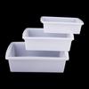 ZISIZ Rectangular White Plastic Storage Container