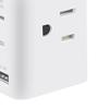 Multi Plug Outlet Extender Electrical Wall Outlet Splitter with 4 15amp AC Outlets 2 USB Ports