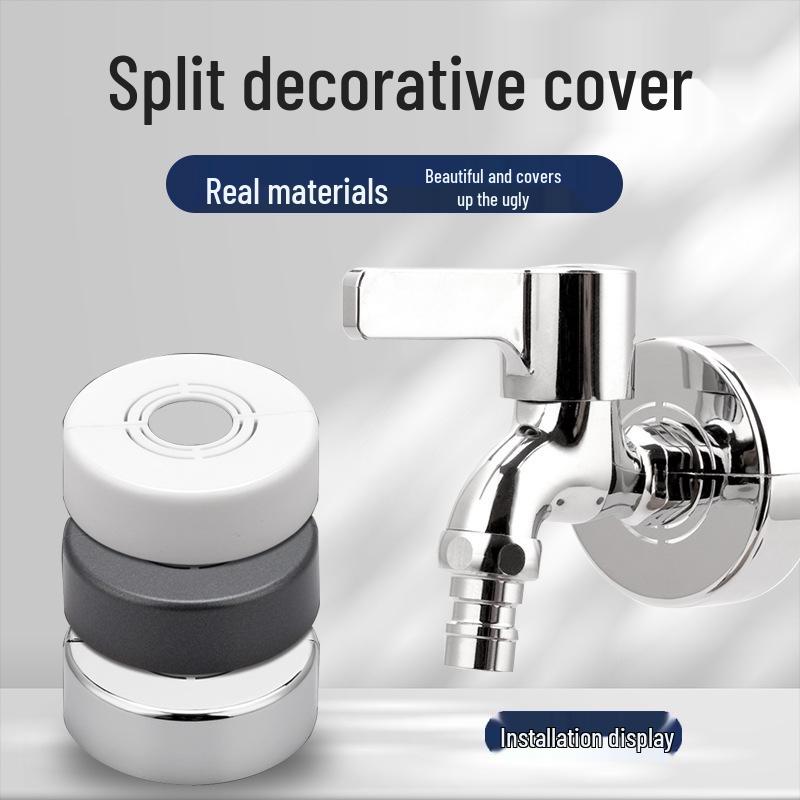 Dekorativní kryt sprchové hlavice děleného typu bez vrásek se zadním košíkem