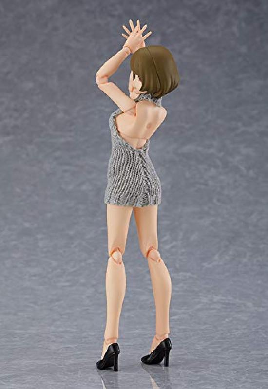 Max Factory Figma Figma Styles Female Body with Backless Sweater Coordination Painted Movable Figure [Chiaki] Non-scale ABS&PVC