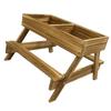 Premium-Chicken Table No Waste, Chicken Picnic Feeder Handmade Carbonized Wooden, Large DIY Feeder Kit