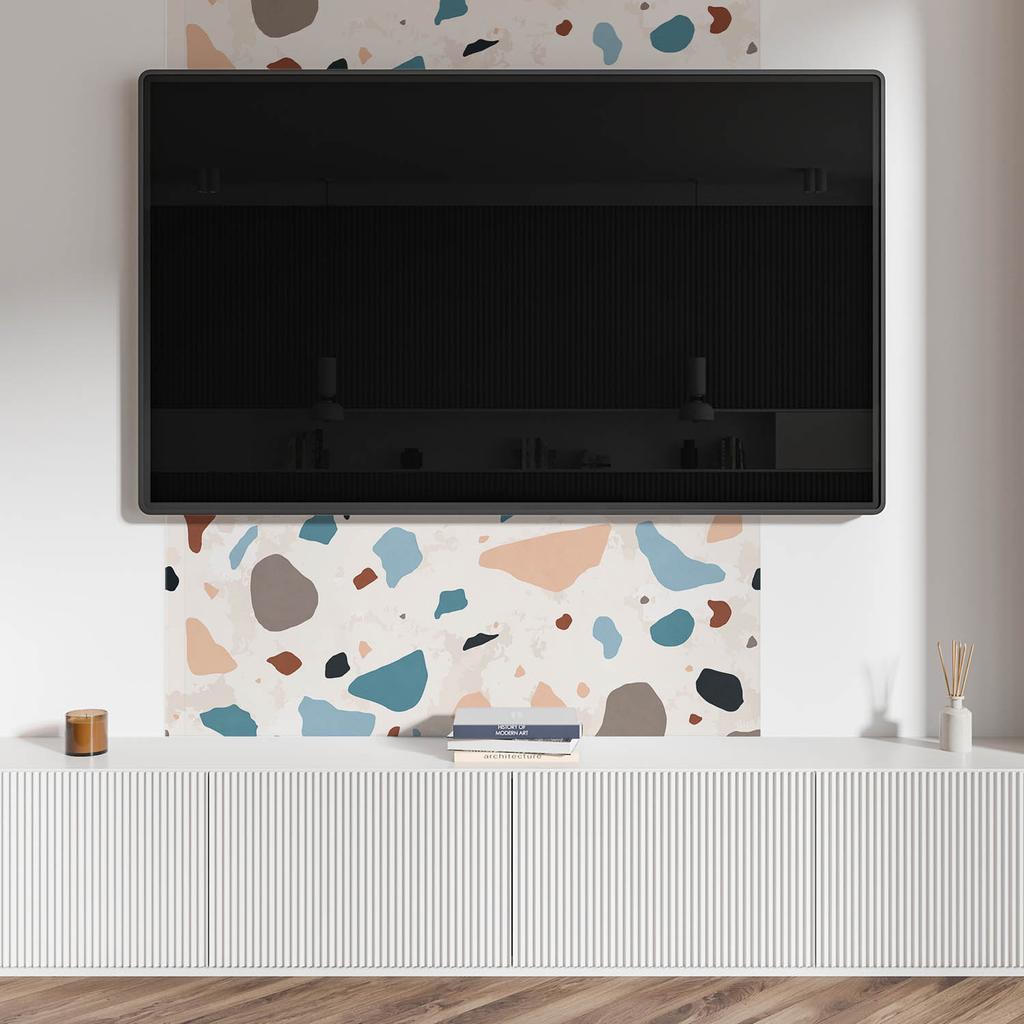 Panel Winylowy Z Wzorem Do Salonu Samoprzylepny 120X60 Cm Wzór Z Fragmentami Kamieni