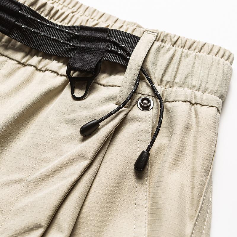 Fashion Summer Calf-length Pants for Men Clothes Thin Casual Elastic Waist Short Pants