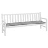 VidaXL Garden Bench Cushion, Bench Cover with String Ties, Waterproof Outdoor Cushion, Grey 200x50x7 Cm 361641