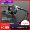 Car Sticker For BENZ Car 3 In 1 Fast Charging Cable Type C Micro USB Charger Wire For Mercedes Benz AMG GLC GLE GLB GLS W204 W20