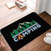 Outdoor Camping Doormat Mountain Adventure Decorative Mat Non-Slip Indoor/Outdoor Entryway Rug for Home Camping Lover Gift