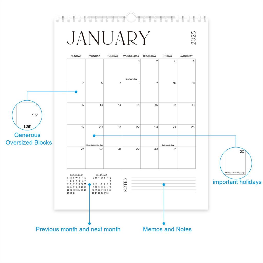 Kalendārs 2025-2026 - 2025 Galda kalendārs Liels, Galda kalendārs, Mazs Galda kalendārs 2025-2026,