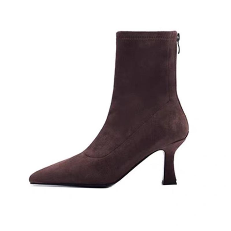 Fashion Women Ankle Boots High Heels Fashion Elegant Shoes for Woman Pointed Toe Designer Pumps Winter 2025 New Luxury Sexy Mujer Botas