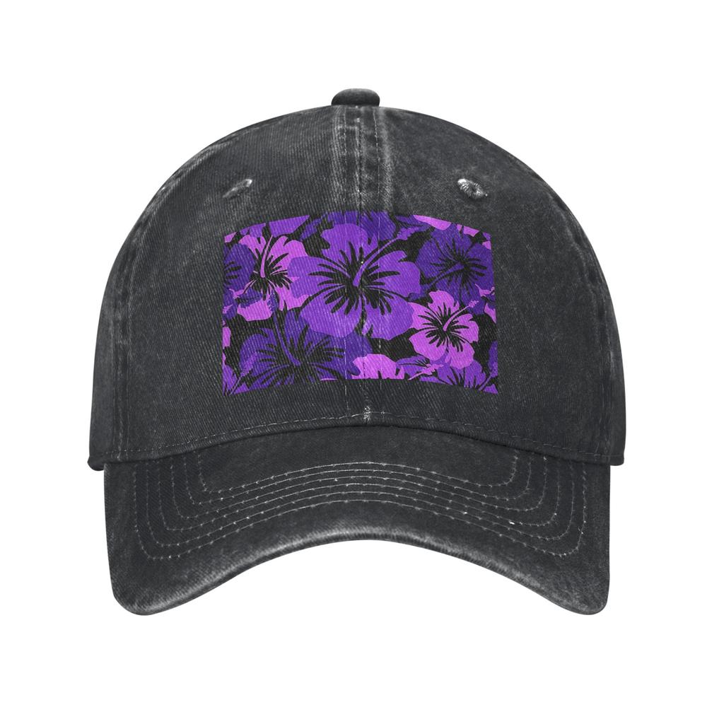 Epic Hibiscus Hawaiian Floral Aloha Denim Fabric Cap Casual Baseball Caps Adjustable Hat Summer Unisex Baseball Hats