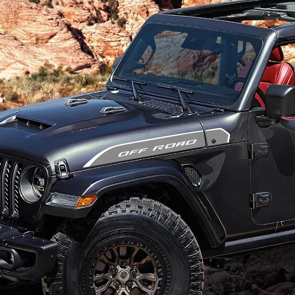 Car Hood Side Fender Vinyl Sticker for JEEP Wrangler Gladiator JL JT 2018-2025 Off Road Decor Decal Auto Tuning Accessories