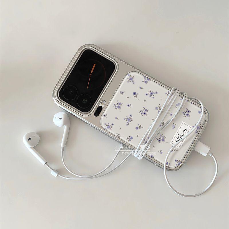 Applicable to Xiaomi Mi 17Pro mobile phone case, advanced sense, light luxury xiaomi15 atmosphere sense 14 anti-drop 13 purple floral