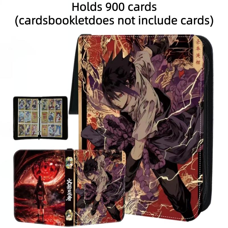 400/900pcs NARUTO Card Binder Book Folder 4/9 Card Slots Game Card Collections Double Pocket Zipper Collector Album Holder