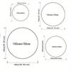 Black and White Rose Skull Print Round Carpet Chair Mat, Non-Slip Polyester Home Decor for Bedroom and Living Room