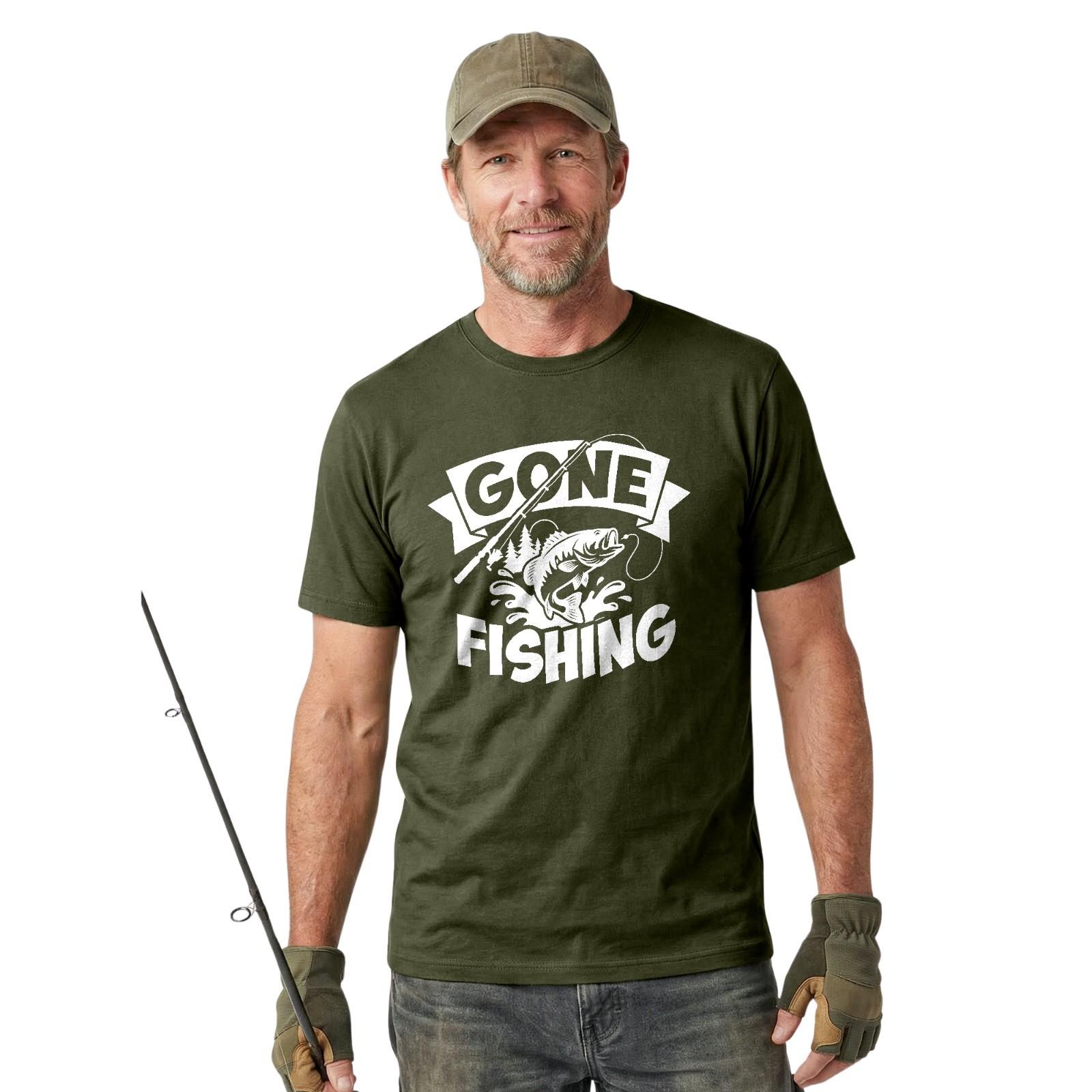 Gone Fishing T-shirt | Funny Fisherman Gift Dad Angler Tee S разноцветный