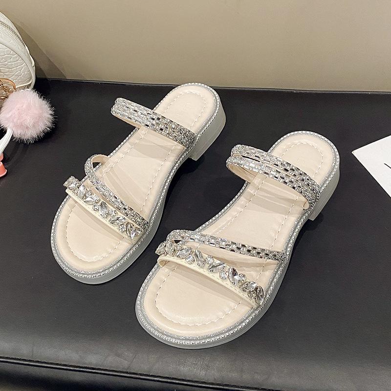 Römische coole Hausschuhe 2025 Sommer neu Koreanische Version Mode Weichsohlige rutschfeste lässige coole Hausschuhe Zehenoffene Strandschuhe